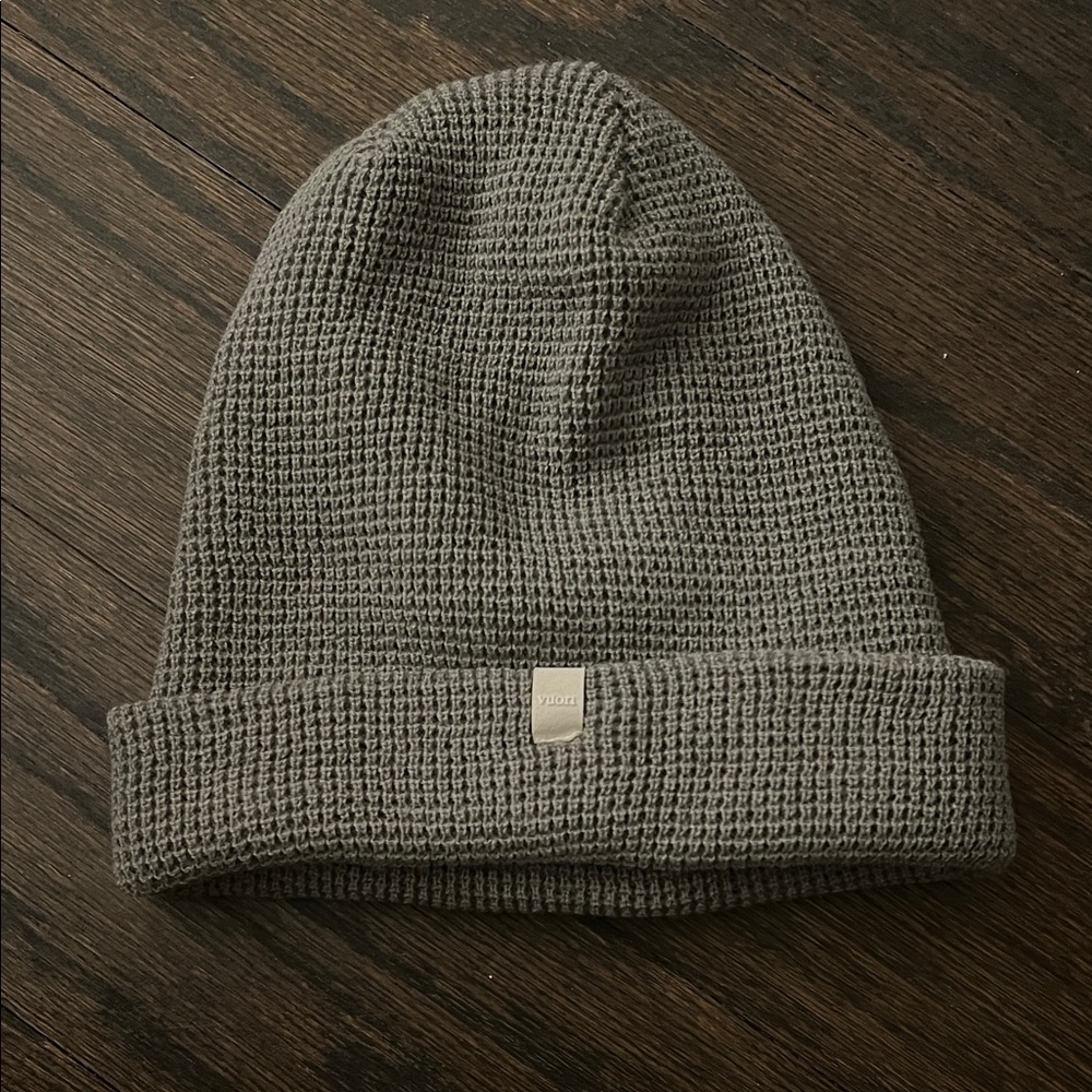 vuori Gray Knit Beanie